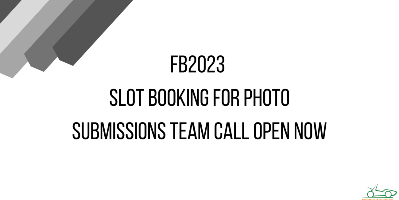 FB2023 Slot Booking for Photo Submissions Team Calls Open Now