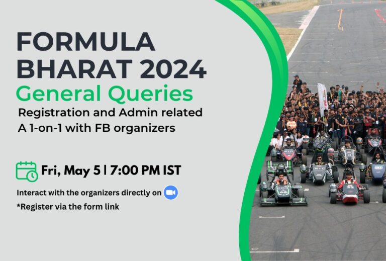 Formula Bharat 2024 General Queries Session on May 5 Formula Bharat
