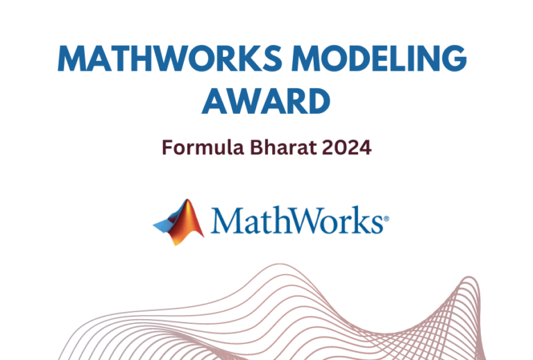 MathWorks Modeling Award at Formula Bharat 2024 Formula Bharat