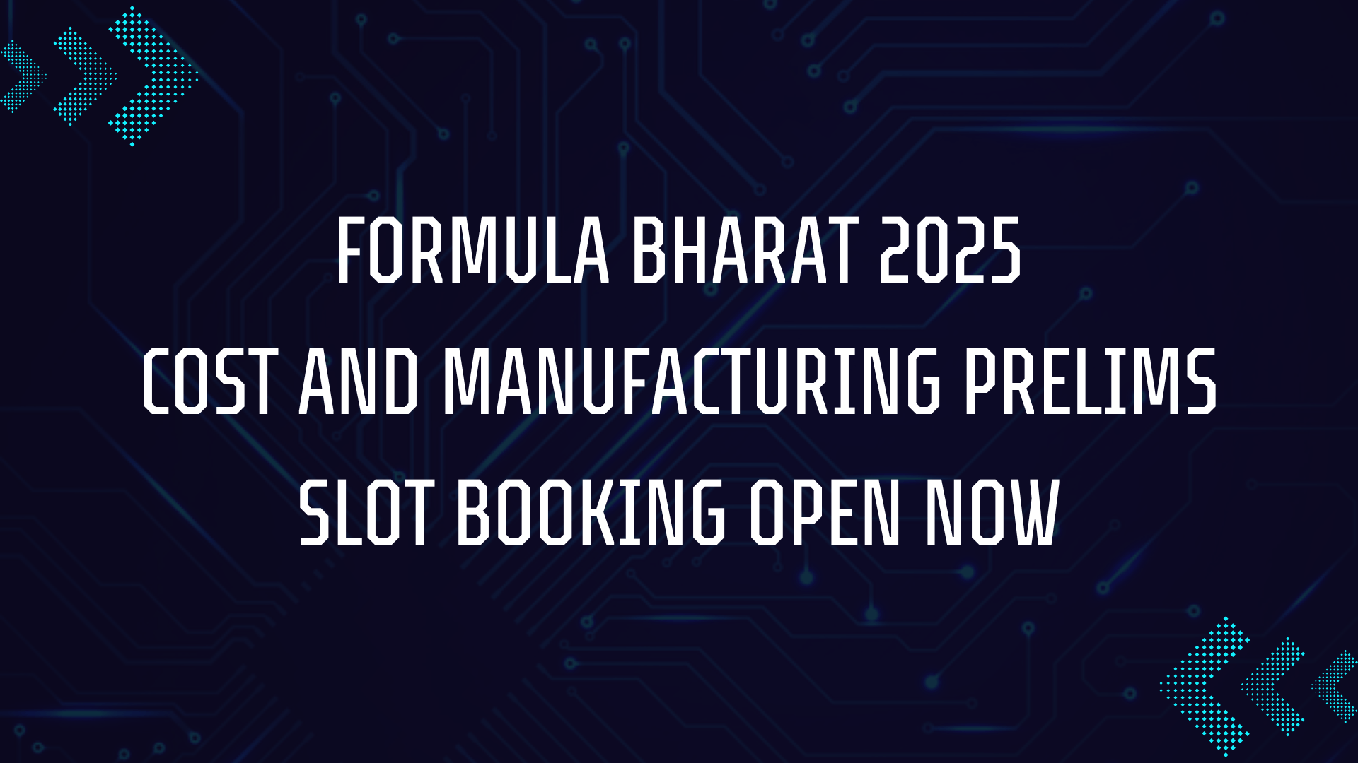 FB2025 Cost and Manufacturing Prelims Slot Booking Open Now
