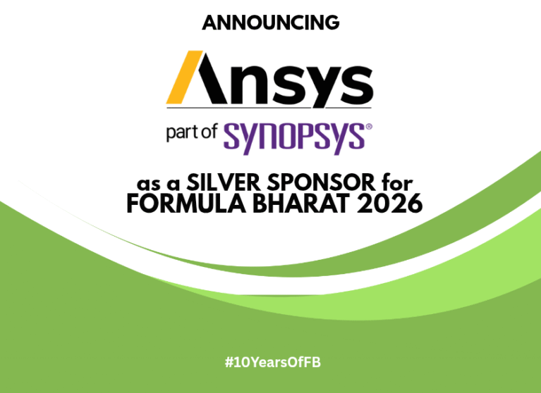 Ansys (part of Synopsys) sponsors Formula Bharat 2026 at Silver Level