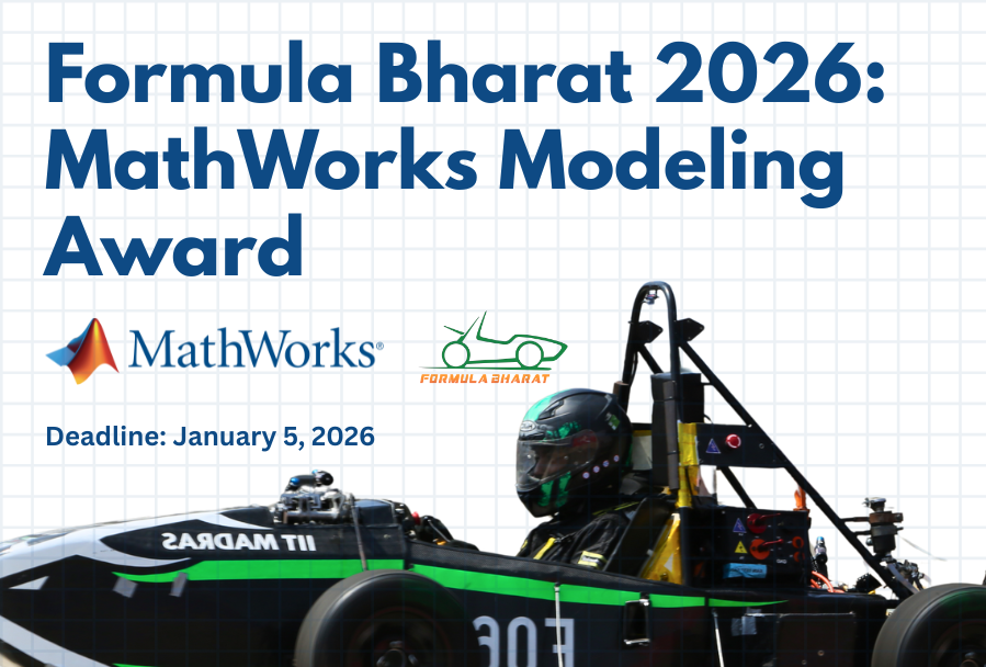 MathWorks Modeling Award at Formula Bharat 2026